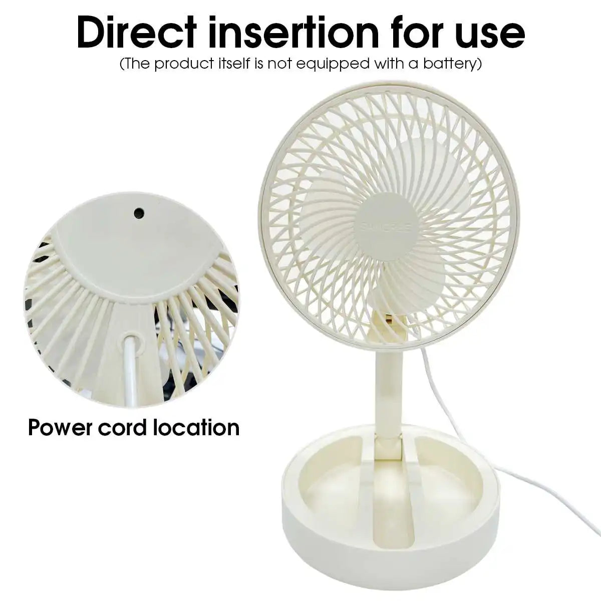 USB Direct Plug-In Small Fan Portable Cooling Fan Household Foldable Desktop Air Circulator for Indoor Outdoor