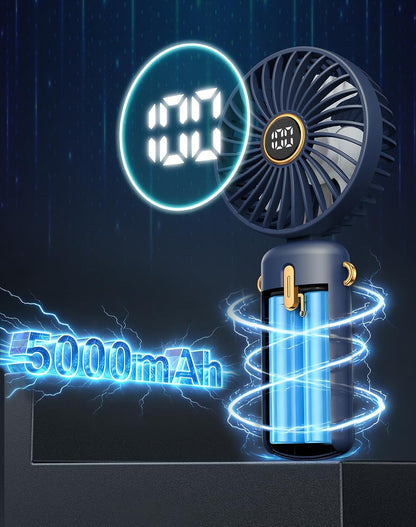 Ventilateur Portable Mini Poche Petit - Rechargeable USB Ventilo Main Portatif Silencieux Fan Pile Batterie Ventilateurs Hand Held Ventillateur Bureau Table Visage Voyage Externe Individuel Personnel