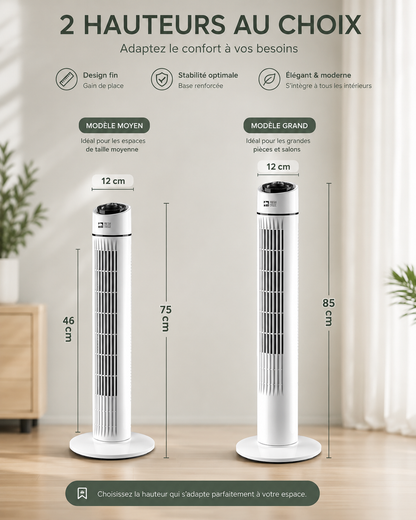 Ventilateur Tour Oscillant Silencieux