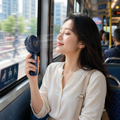 Ventilateur Portable Rechargeable USB – 4 Vitesses | Jusqu'à 10h d'Autonomie