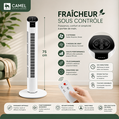 Ventilateur Tour Oscillant Silencieux