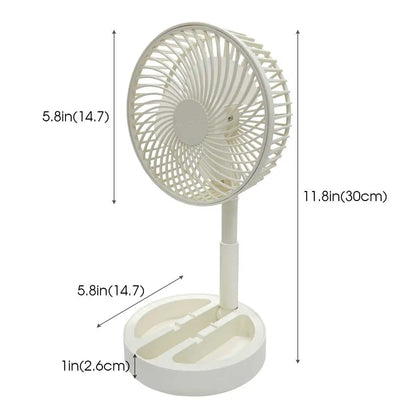 USB Direct Plug-In Small Fan Portable Cooling Fan Household Foldable Desktop Air Circulator for Indoor Outdoor