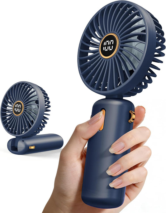 Ventilateur Portable Mini Poche Petit - Rechargeable USB Ventilo Main Portatif Silencieux Fan Pile Batterie Ventilateurs Hand Held Ventillateur Bureau Table Visage Voyage Externe Individuel Personnel